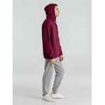 Толстовка с капюшоном унисекс HOODIE, бордовая, размер XS