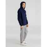 Толстовка с капюшоном унисекс KING, темно-синяя, размер XS