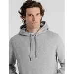 Толстовка с капюшоном унисекс KING, серый меланж, размер XS