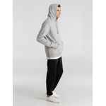 Толстовка с капюшоном унисекс KING, серый меланж, размер XS