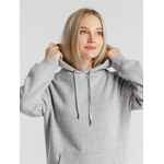 Толстовка с капюшоном унисекс KING, серый меланж, размер XS