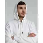 Толстовка на молнии с капюшоном унисекс KING, белая, размер XS