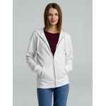 Толстовка на молнии с капюшоном унисекс KING, белая, размер XS