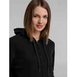 Толстовка на молнии с капюшоном унисекс KING, черная, размер XS