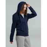 Толстовка на молнии с капюшоном унисекс KING, темно-синяя, размер XS