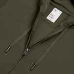 Толстовка на молнии с капюшоном унисекс KING, хаки, размер XS