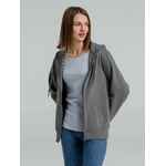 Толстовка на молнии с капюшоном унисекс KING, темно-серый меланж, размер XS