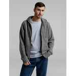 Толстовка на молнии с капюшоном унисекс KING, темно-серый меланж, размер XS