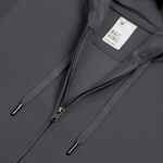 Толстовка на молнии с капюшоном унисекс KING, темно-серая, размер XS