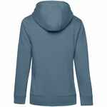 Толстовка с капюшоном женская QUEEN, серо-синяя, размер XS