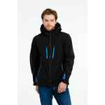 Куртка софтшелл мужская PATROL черная с синим, размер S