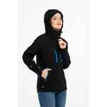 Куртка софтшелл женская PATROL черная с синим, размер M