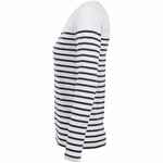 Футболка женская с длинным рукавом MATELOT LSL WOMEN, белая с темно-синим, размер S