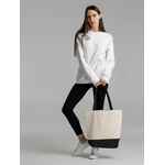 Сумка для покупок на молнии SHOPAHOLIC ZIP, неокрашенная с черным