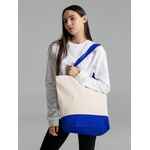 Сумка для покупок на молнии SHOPAHOLIC ZIP, неокрашенная с синим