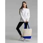 Сумка для покупок на молнии SHOPAHOLIC ZIP, неокрашенная с синим