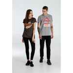 Футболка HELLO! I LOVE YOU!, серый меланж, размер S