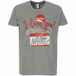 Футболка HELLO! I LOVE YOU!, серый меланж, размер S