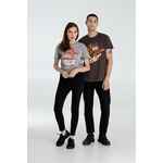 Футболка HELLO! I LOVE YOU!, серый меланж, размер S