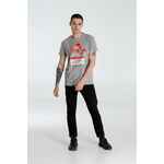 Футболка HELLO! I LOVE YOU!, серый меланж, размер S