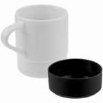 Кружка с силиконовой подставкой PROTEGE, черная