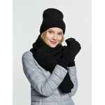 Варежки NORDKYN, черные, размер S/M