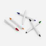 Ручка шариковая TICK, белая с синим