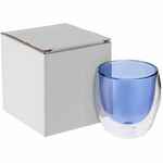Стакан с двойными стенками GLASS BUBBLE, синий