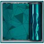 Набор GEMS: ежедневник и термостакан, бирюзовый