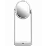 Настольная лампа с зеркалом и беспроводной зарядкой TYRO, белая