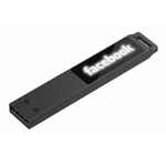 Флешка MARKBRIGHT BLACK с белой подсветкой, 32 Гб