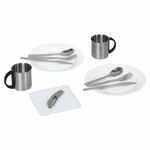 Набор для пикника FRIDAG на 2 персоны, темно-синий с серым