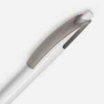 Ручка шариковая BENTO, белая с серым