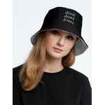 Панама DRUNK со светящимся принтом, черная