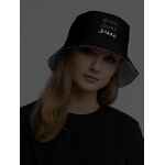 Панама DRUNK со светящимся принтом, черная