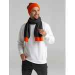 Шарф SNAPPY, темно-серый с оранжевым