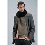 Шарф CHARMING, черный с бежевым