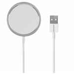 Беспроводное зарядное устройство с магнитами MAGMATE, серебристое