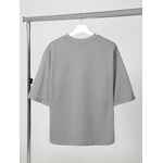 Футболка оверсайз унисекс KOSMOS 2.0, светло-серая, размер XS/S