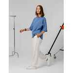 Футболка оверсайз VOZDUH 2.0, синяя, размер XS/S