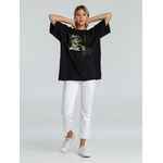 Футболка оверсайз «HE IS SO PRETTY. Давид», черная, размер XS/S