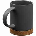 Кружка с пробковой подставкой CORKY, серая