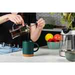 Кружка с пробковой подставкой CORKY, зеленая