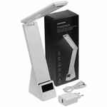 Лампа с беспроводной зарядкой смартфона и часов POWERACK, белая