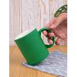 Кружка PROMO SOFT с покрытием софт-тач, зеленая