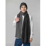 Шарф NOBILIS, черный с серым меланжем