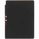 Ежедневник FLEXPEN BLACK, недатированный, черный со светло-оранжевым