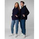 Худи флисовое унисекс MANAKIN, темно-синее, размер XS/S