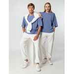 Футболка унисекс оверсайз STREET VIBES, синяя (лавандовая), размер M/L