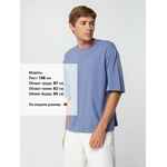 Футболка унисекс оверсайз STREET VIBES, синяя (лавандовая), размер M/L